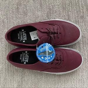 NWT Maroon Burgundy Leather Vans 8W/6.5M